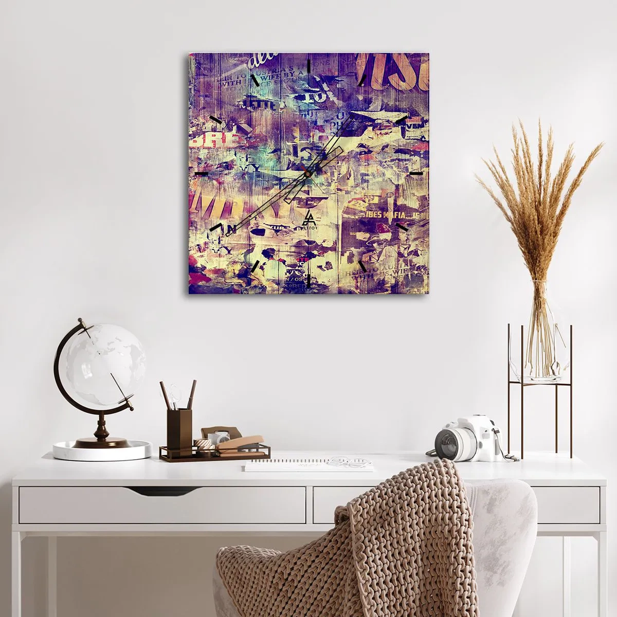 Wanduhr - Glasuhr - Und das ist alles, was es geben wird - 40x40 cm