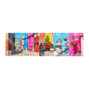 Fototapeten Muster Selbstklebend Deluxe Sticker - Städtchen "Zu Papageien" - Stadt, Italien, Die Architektur - 100x30 cm