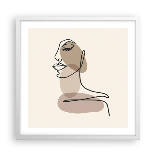 Poster in einem weißen Rahmen - Sich selbst zugehört - 50x50 cm