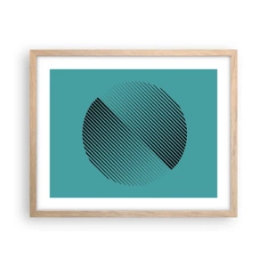 Poster in einem Rahmen aus heller Eiche - Kreis – eine geometrische Variante - 50x40 cm