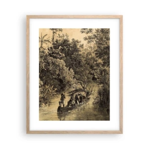 Poster in einem Rahmen aus heller Eiche - Expedition zur Quelle - 40x50 cm