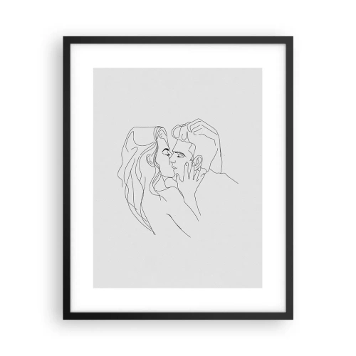 Poster in einem schwarzem Rahmen - Dieselbe Linie - 40x50 cm