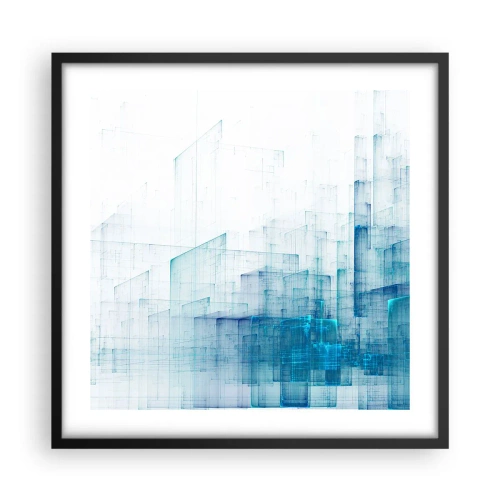 Poster in einem schwarzem Rahmen - Wie der Raum wgeschaffen urde - 50x50 cm