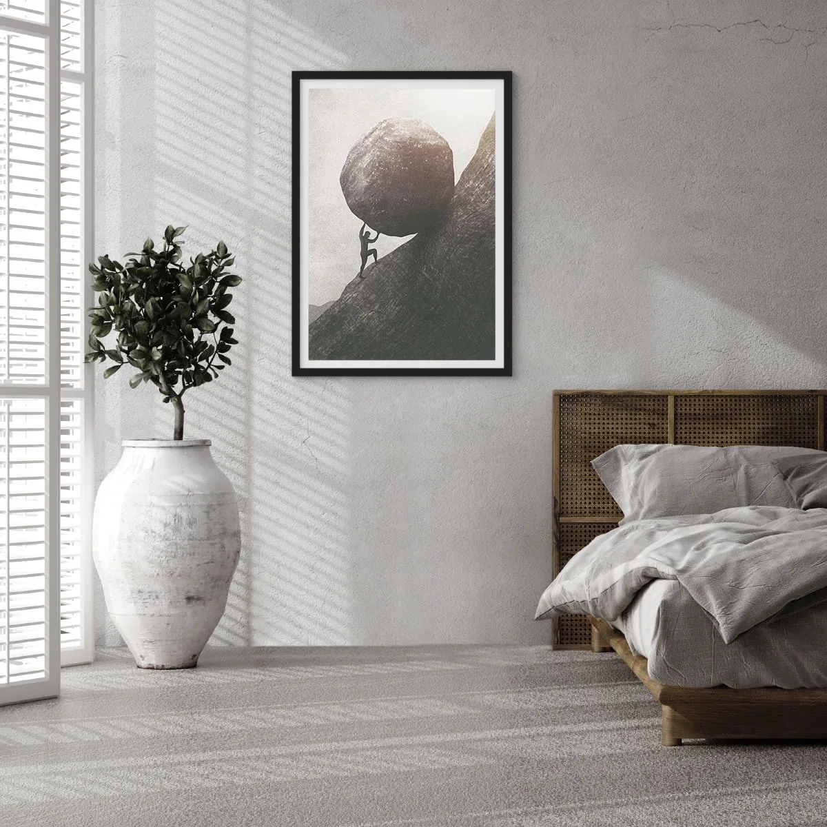 Poster in einem schwarzem Rahmen - Ich glaube wider alle Hoffnung - 40x50 cm