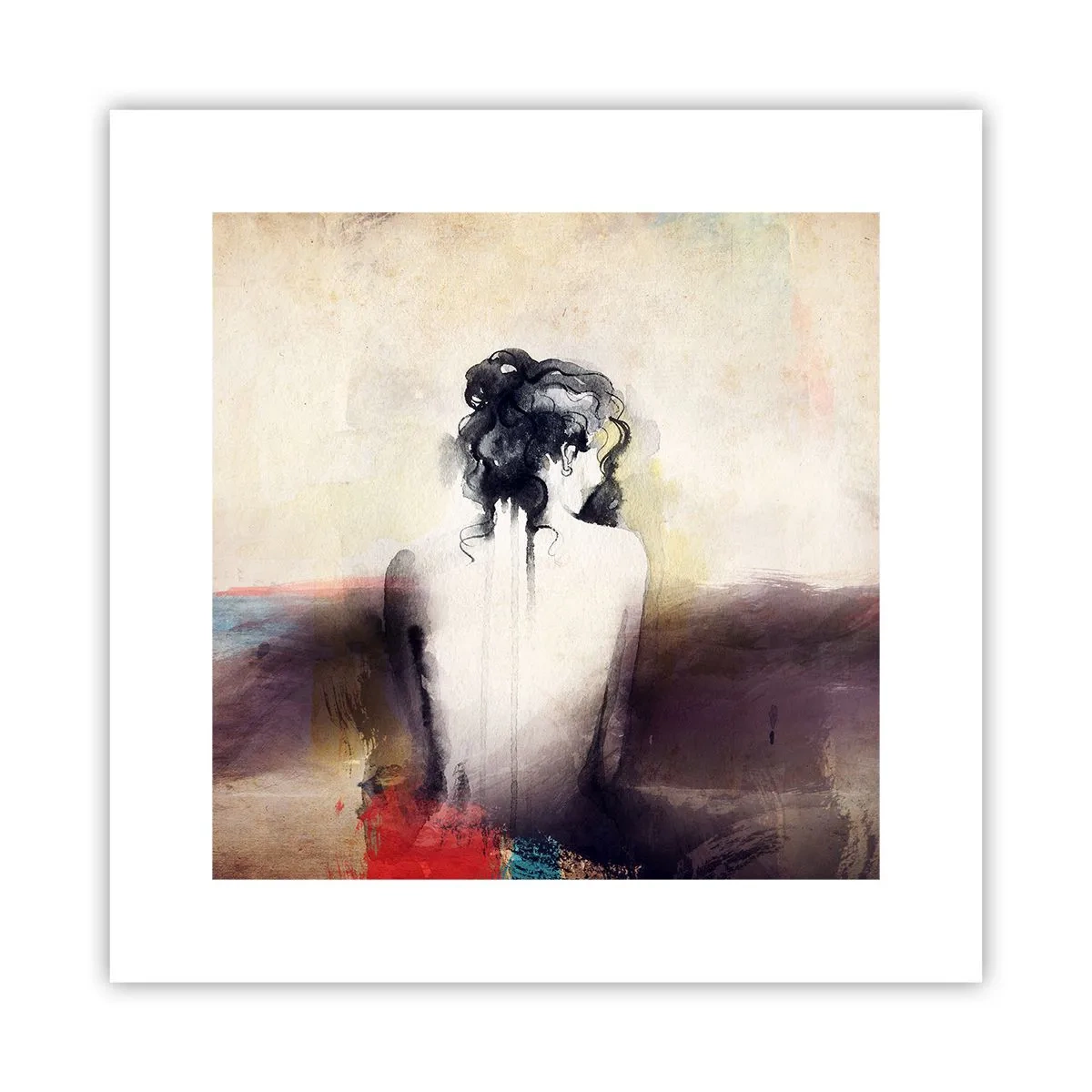 Poster - Glatte Linien, ovale Formen - 30x30 cm