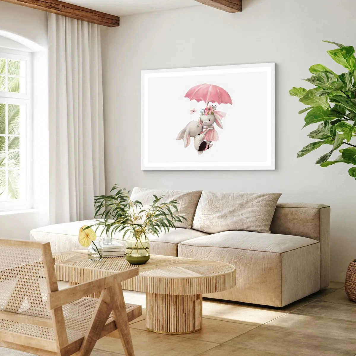 Poster in einem weißen Rahmen - Das ist eben Liebe - 100x70 cm