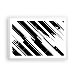 Poster in einem weißen Rahmen - Eine intensive und dynamische Komposition - 70x50 cm