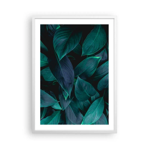 Poster in einem weißen Rahmen - Grün in sich selbst - 50x70 cm