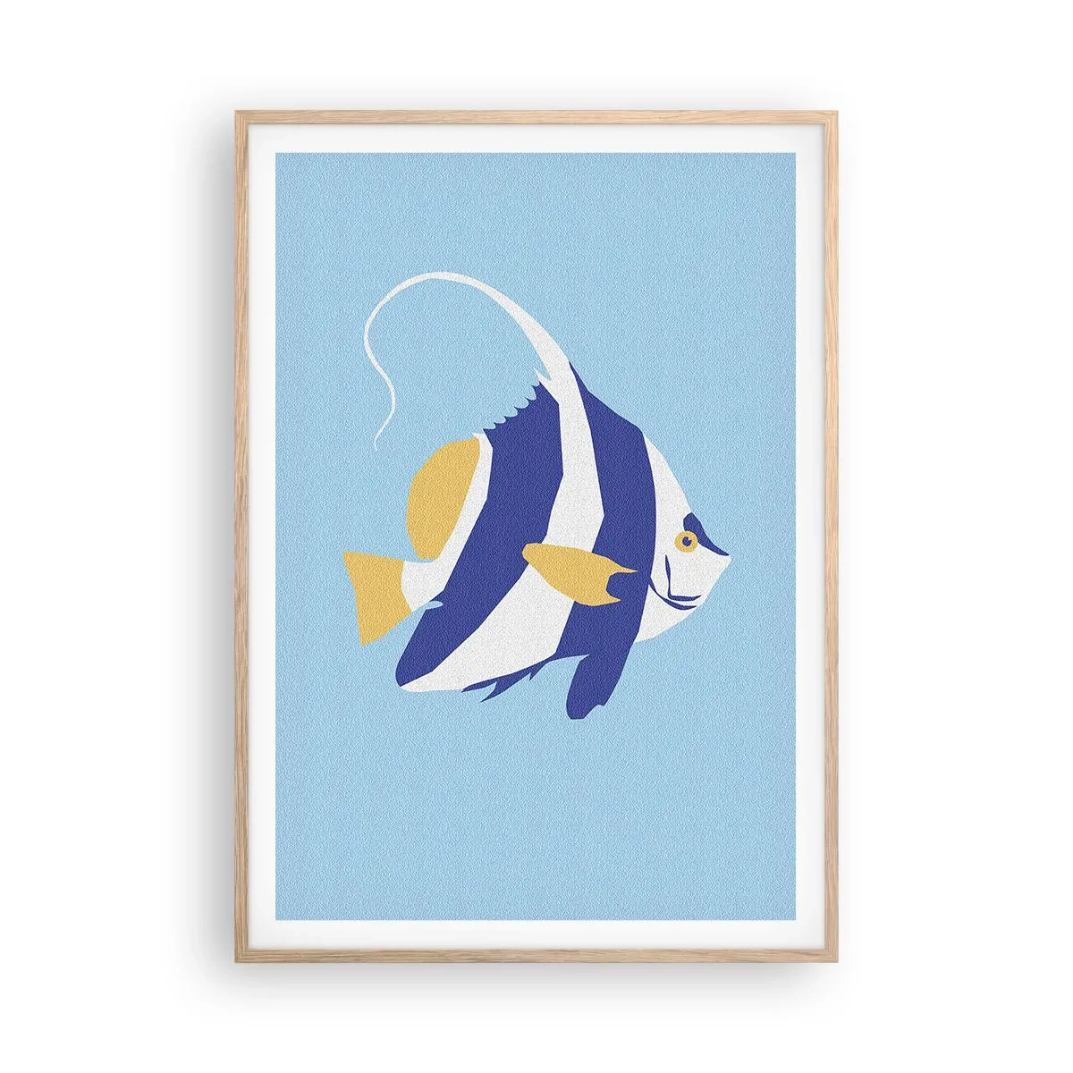 Poster in einem Rahmen aus heller Eiche - Vermisse tropische Gewässer - 70x100 cm