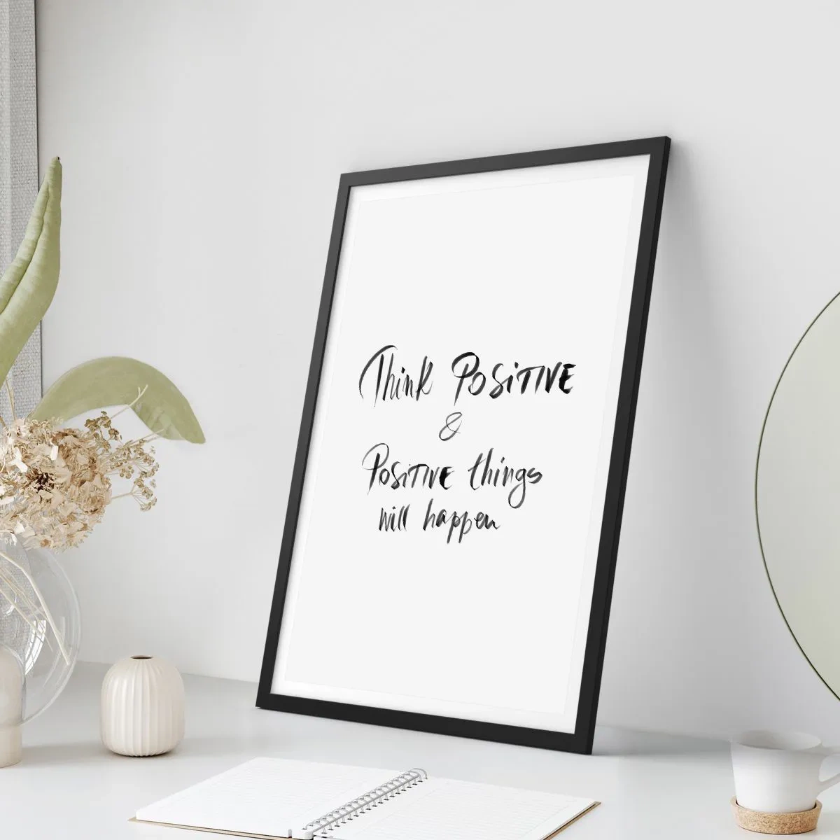 Poster in einem schwarzem Rahmen - Wie soll man leben? - 30x40 cm