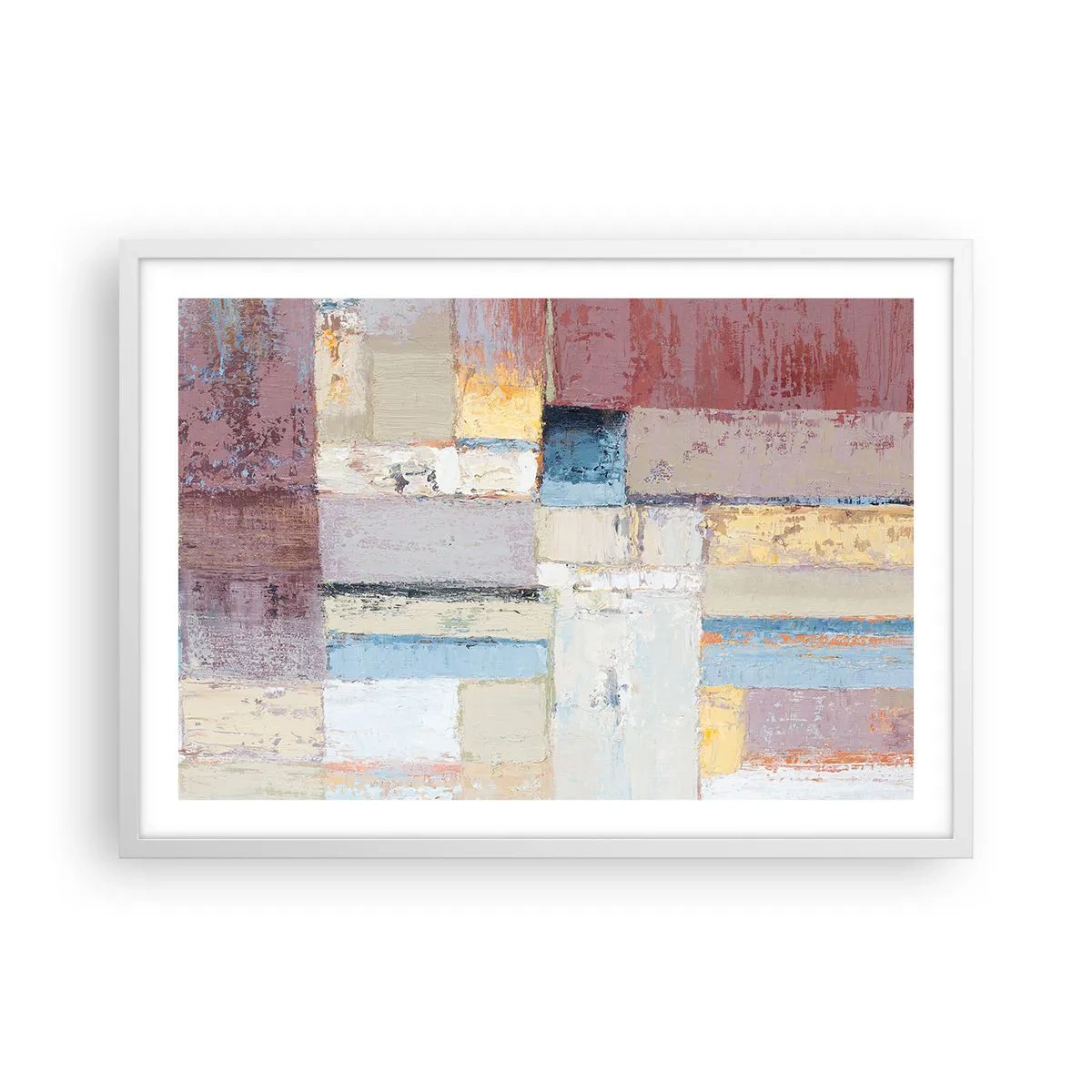 Poster in einem weißen Rahmen - Ruhe der Geometrie - 70x50 cm