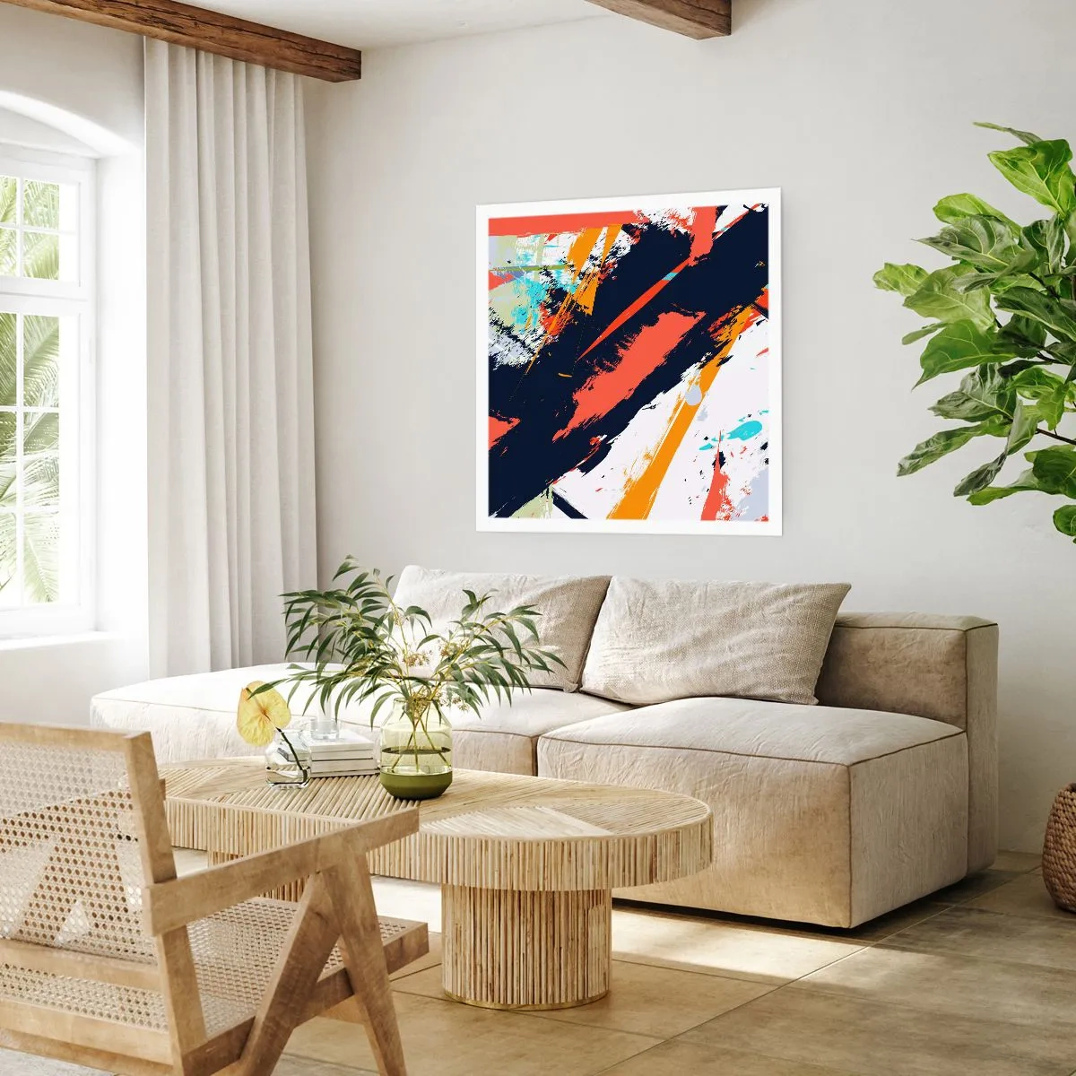 Poster - Dynamische Komposition - 60x60 cm