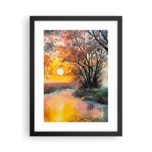 Poster in einem schwarzem Rahmen - Herbststimmung - 30x40 cm
