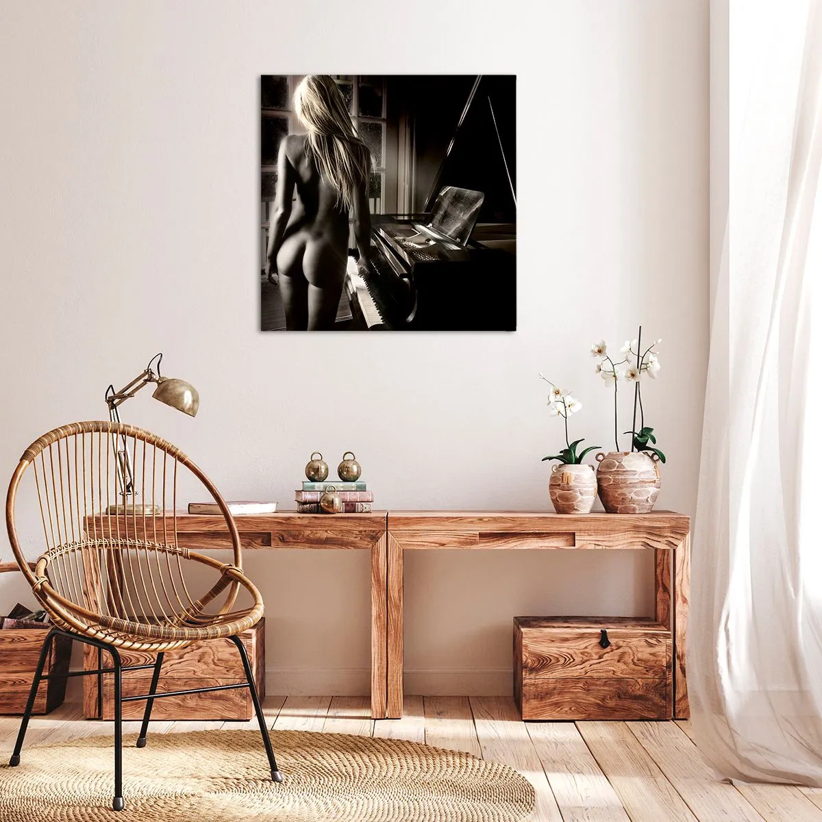 Bild auf Leinwand - Leinwandbild - Perfekte Harmonie des Abends - 60x60 cm