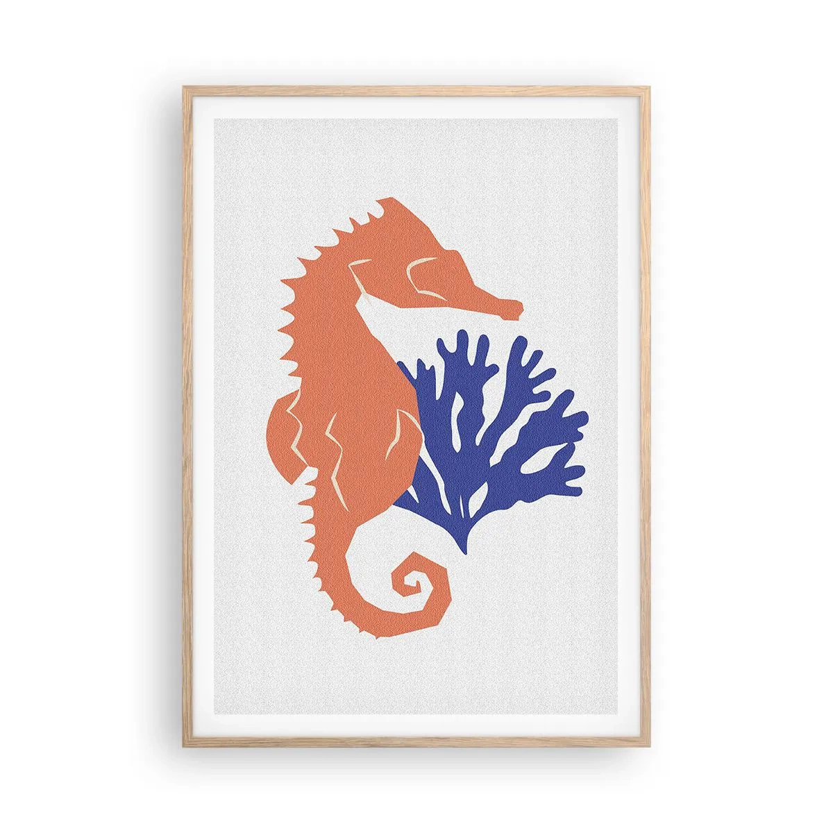 Poster in einem Rahmen aus heller Eiche - Auf einer Unterwasserwiese - 70x100 cm