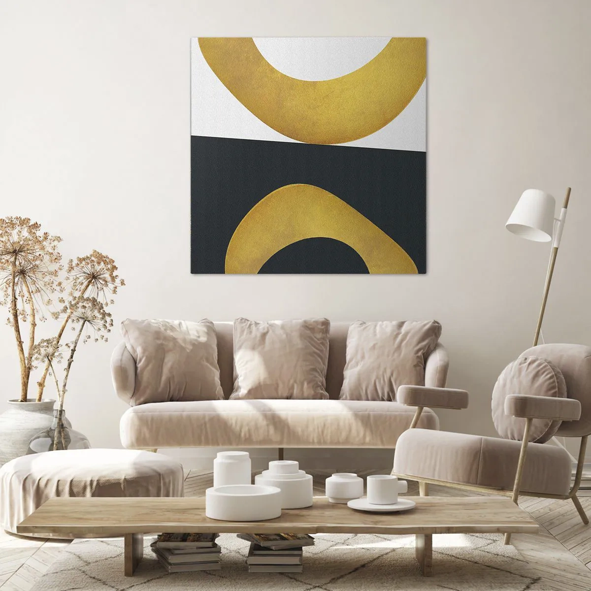 Bild auf Leinwand - Leinwandbild - Erstens: Gold - 70x70 cm