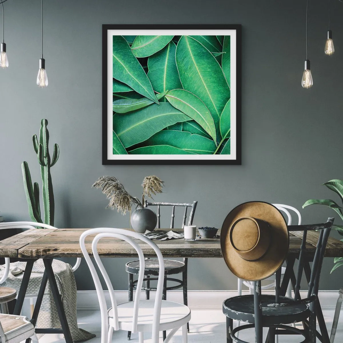 Poster in einem schwarzem Rahmen - Saftig und frisch - 50x50 cm