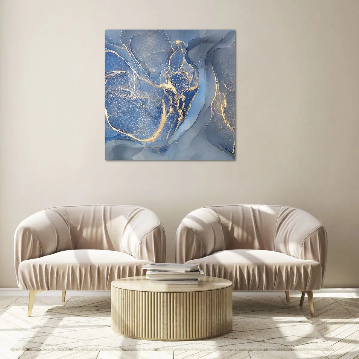 Glasbild - Bild auf glas - Goldstaub - 70x70 cm