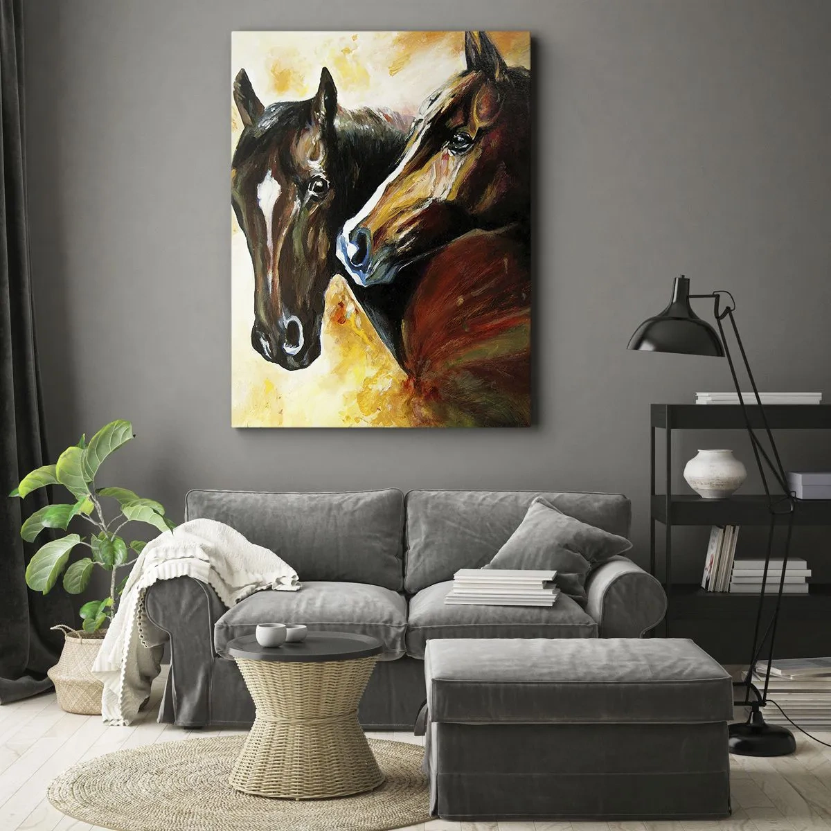 Bild auf Leinwand - Leinwandbild - Doppelt anmutig - 45x80 cm