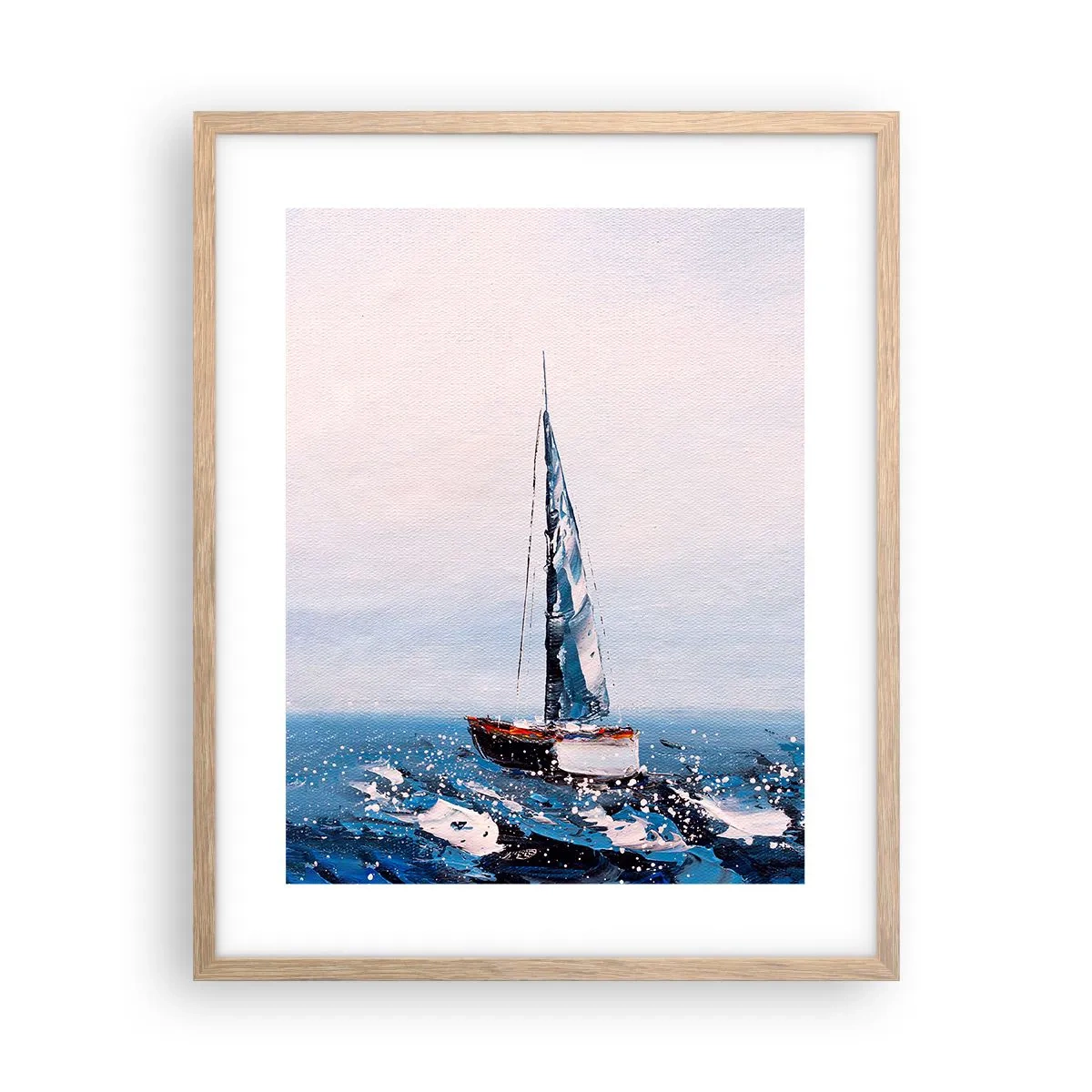 Poster in einem Rahmen aus heller Eiche - Bruderschaft des Windes - 40x50 cm