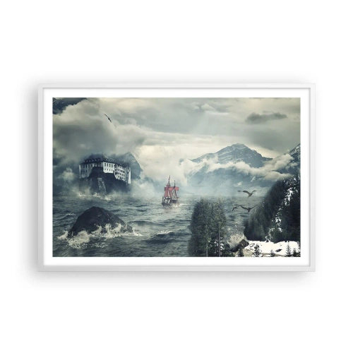 Poster in einem weißen Rahmen - In magischen Gewässern - 91x61 cm