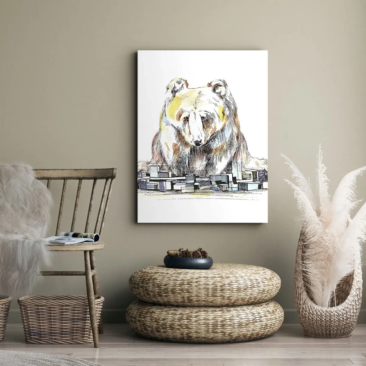 Bild auf Leinwand - Leinwandbild - Wie kann man so leben? - 65x120 cm