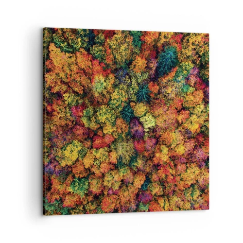 Bild auf Leinwand - Leinwandbild - Blumenstrauß aus Herbstbäumen - 50x50 cm
