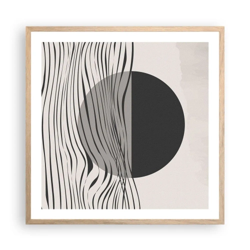 Poster in einem Rahmen aus heller Eiche - Halbe Komposition - 60x60 cm