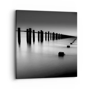 Bild auf Leinwand - Leinwandbild - Graue Distanz im Nebel - 30x30 cm