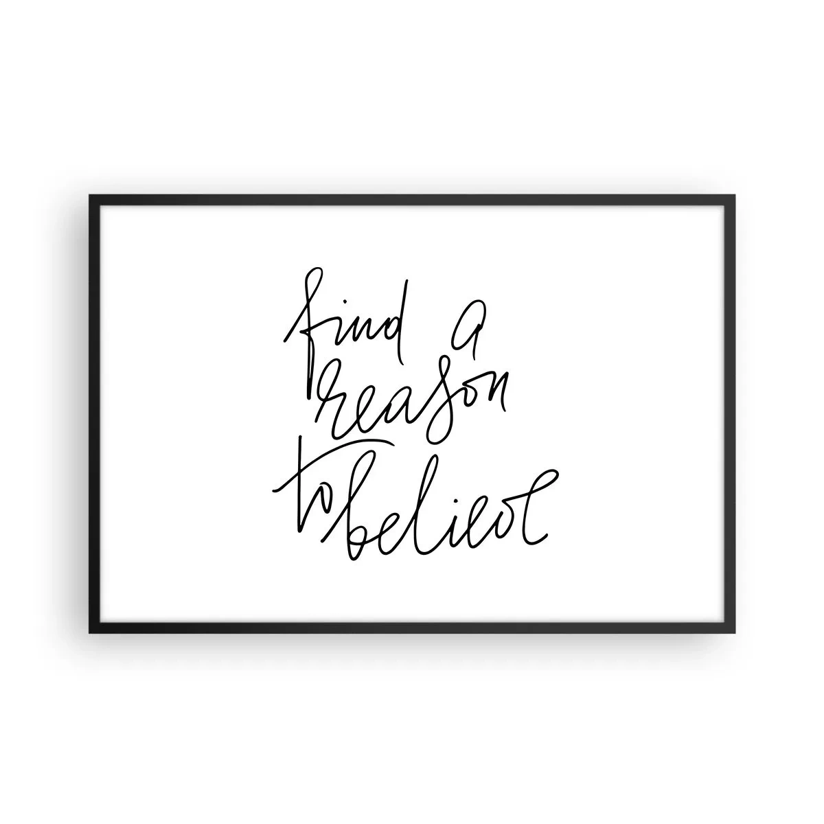 Poster in einem schwarzem Rahmen - Es ist möglich - 91x61 cm