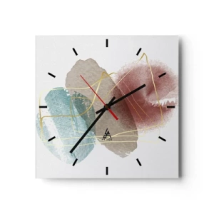 Wanduhr - Glasuhr - Korallen des Weltraums - 40x40 cm
