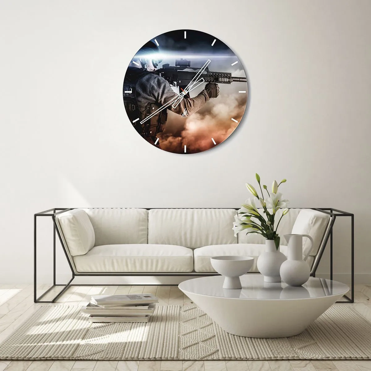 Wanduhr - Glasuhr - Nur ein Held - 30x30 cm