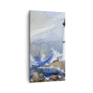 Bild auf Leinwand - Leinwandbild - Gegen die Dunkelheit und den Sturm - 55x100 cm