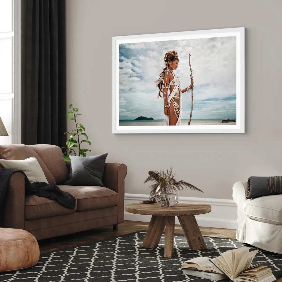 Poster in einem weißen Rahmen - Königin der Tropen - 100x70 cm