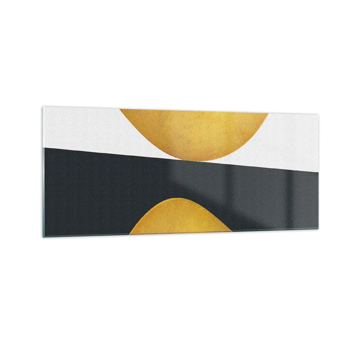 Glasbild - Bild auf glas - Erstens: Gold - 100x40 cm