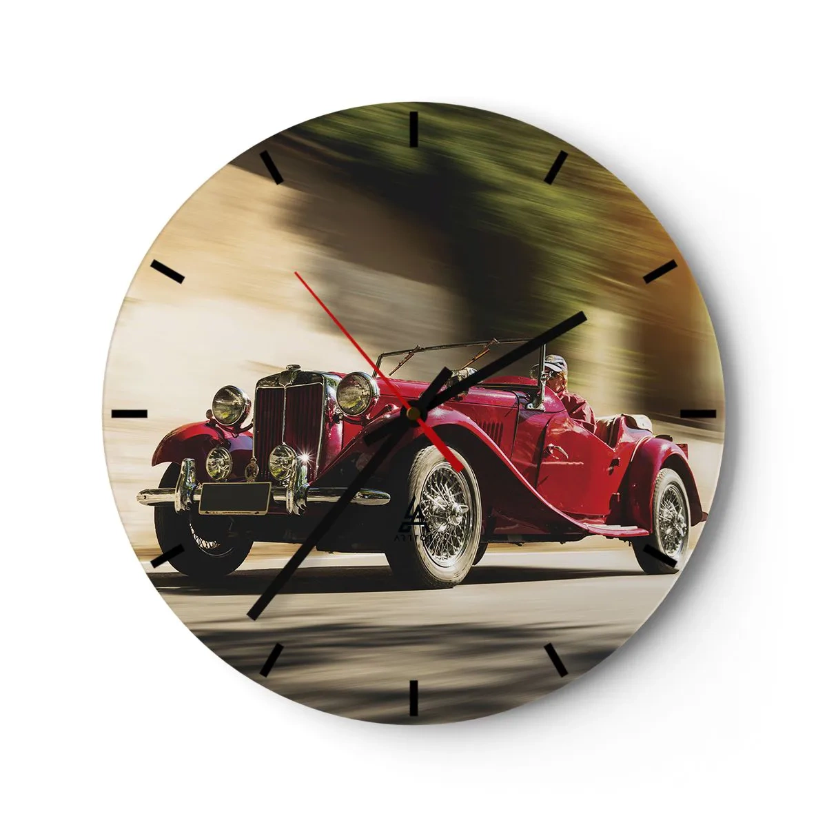 Wanduhr - Glasuhr - Schöner als Nike von Samothrake - 40x40 cm