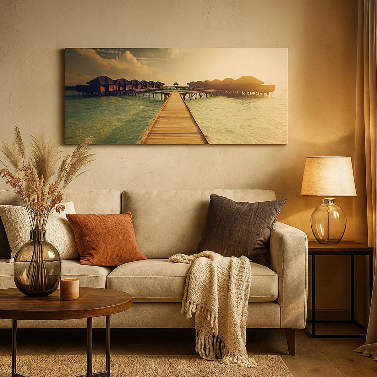 Bild auf Leinwand - Leinwandbild - Eine herzliche Einladung - 100x40 cm