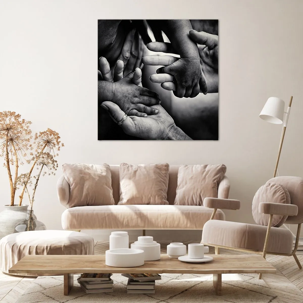 Bild auf Leinwand - Leinwandbild - Mensch sein - 40x40 cm