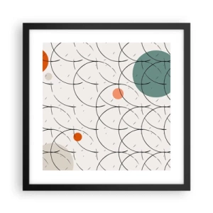 Poster in einem schwarzem Rahmen - Im Pop-Art-Geist - 40x40 cm