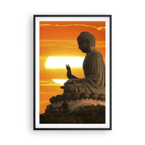 Poster in einem schwarzem Rahmen - Keine Angst vor der Welt - 61x91 cm