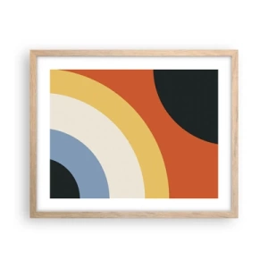 Poster in einem Rahmen aus heller Eiche - Zu mir selbst - 50x40 cm