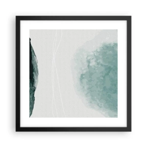 Poster in einem schwarzem Rahmen - Begegnung mit Nebel - 40x40 cm