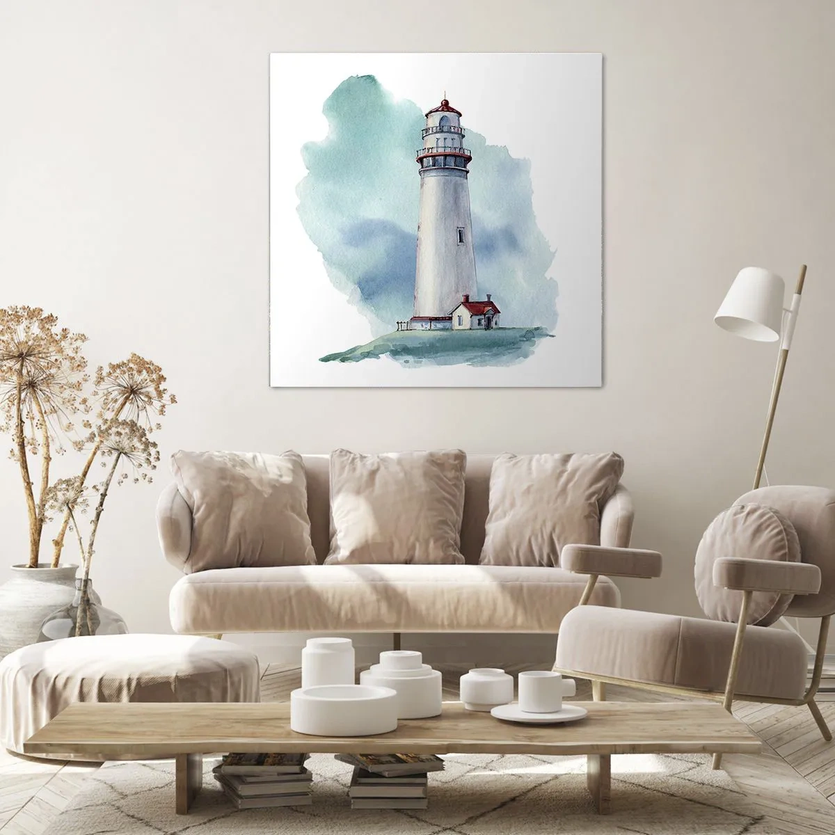 Bild auf Leinwand - Leinwandbild - Sanfte Schwester vom Blau - 30x30 cm