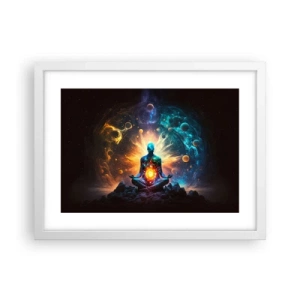 Poster in einem weißen Rahmen - Kosmischer Frieden - 40x30 cm