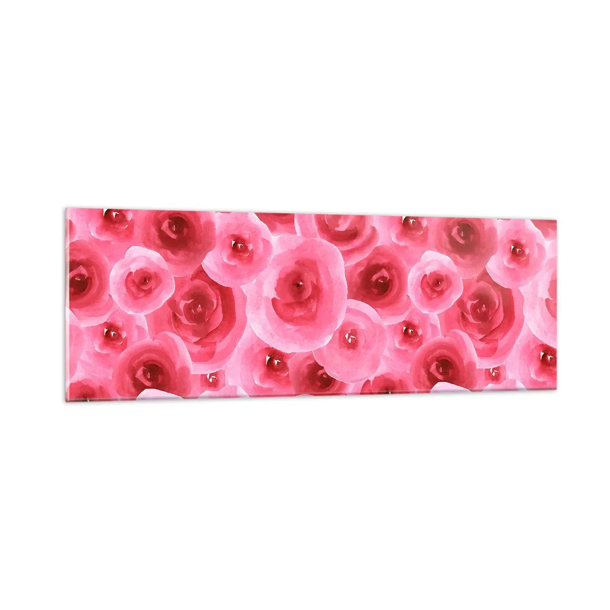 Glasbild - Bild auf glas - Oben und unten Rosen - 90x30 cm