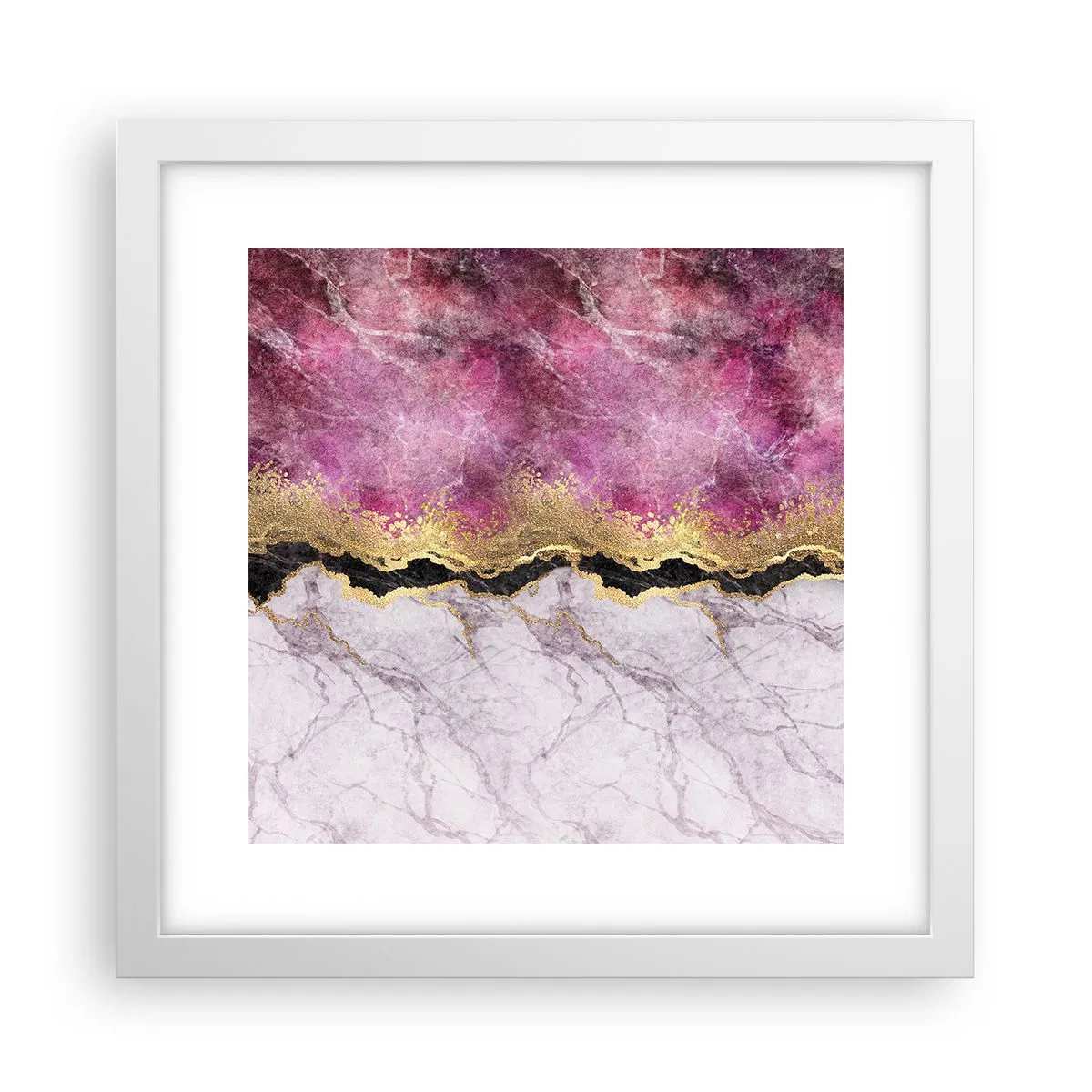 Poster in einem weißen Rahmen - An der Grenze - 30x30 cm