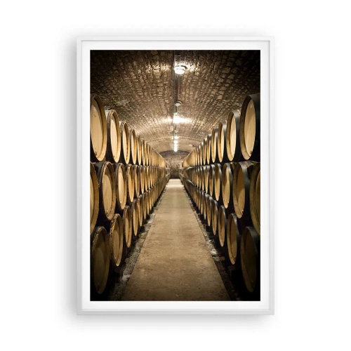 Poster in einem weißen Rahmen - In einem gemauerten Keller - 70x100 cm
