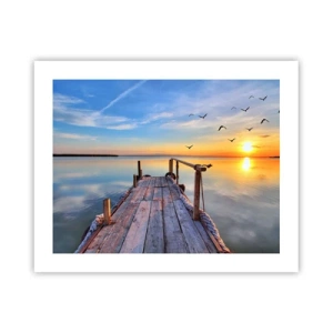 Poster - Lauf direkt der Sonne entgegen - 50x40 cm