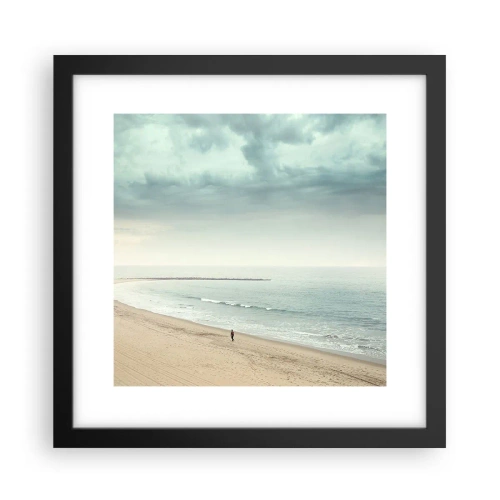 Poster in einem schwarzem Rahmen - Auf der Suche nach Frieden - 30x30 cm