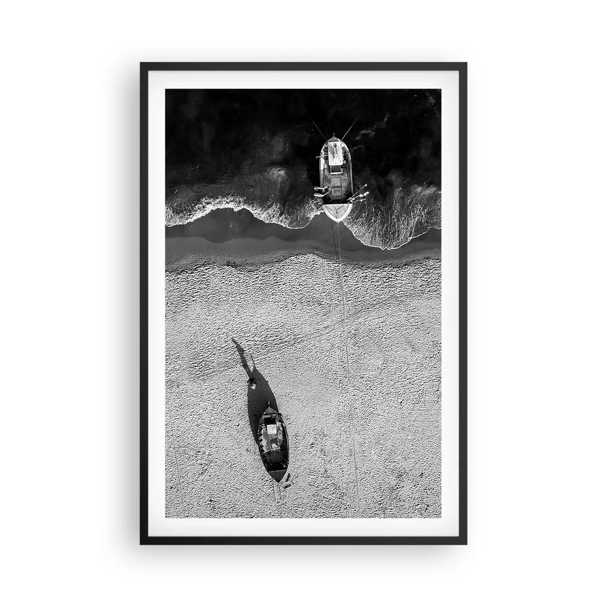 Poster in einem schwarzem Rahmen - Immer noch am Ufer… - 61x91 cm